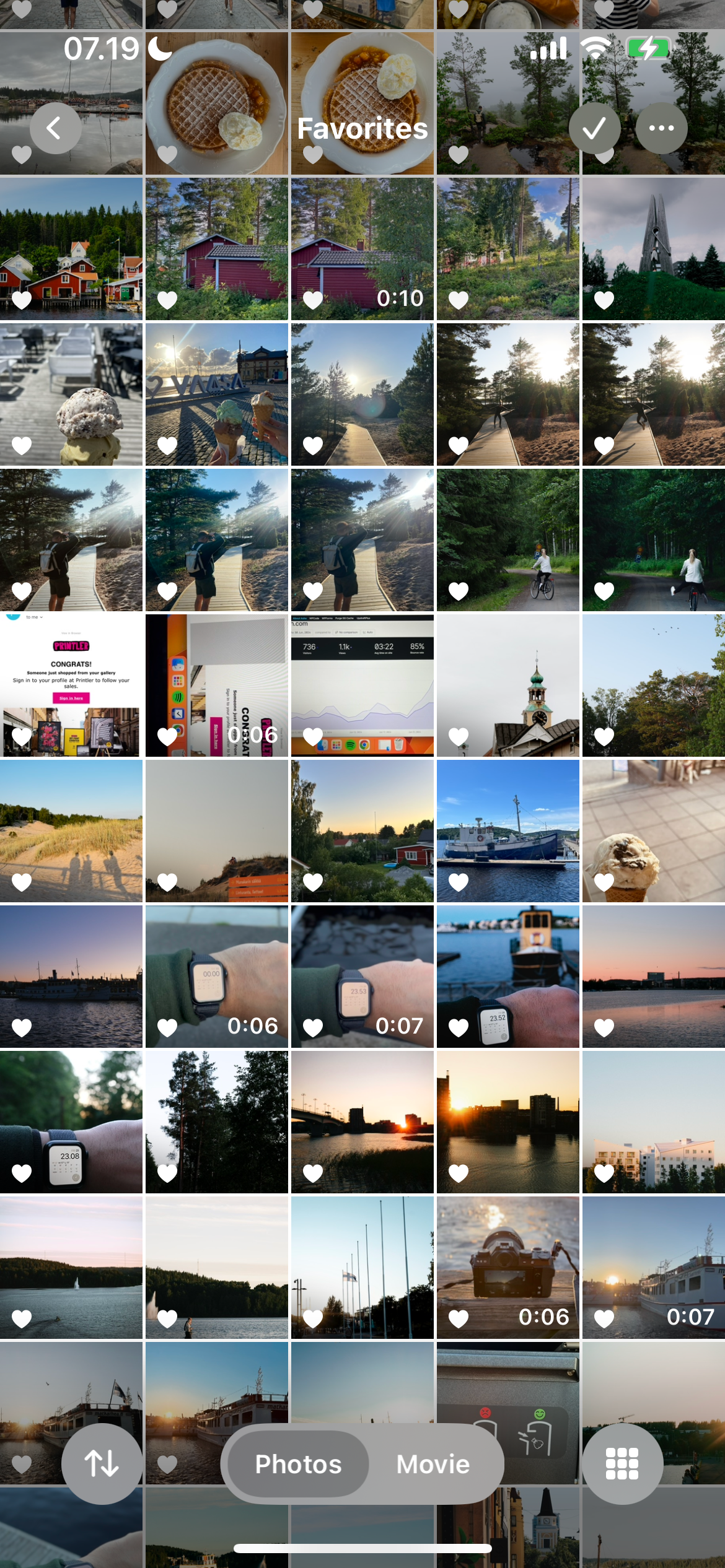 Administrar favoritos de fotos de iPhone en la aplicación