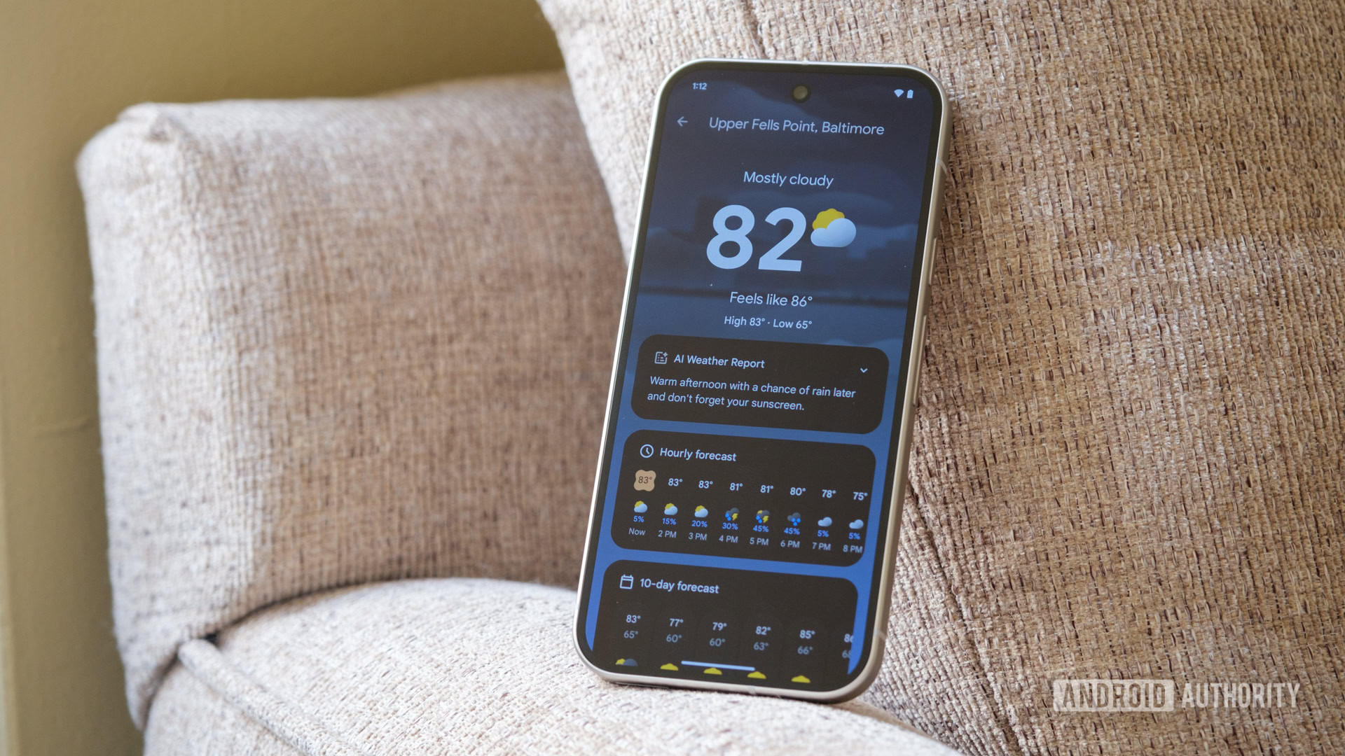 Aplicación meteorológica de Google Pixel 9 Aplicación meteorológica de Google Pixel 9