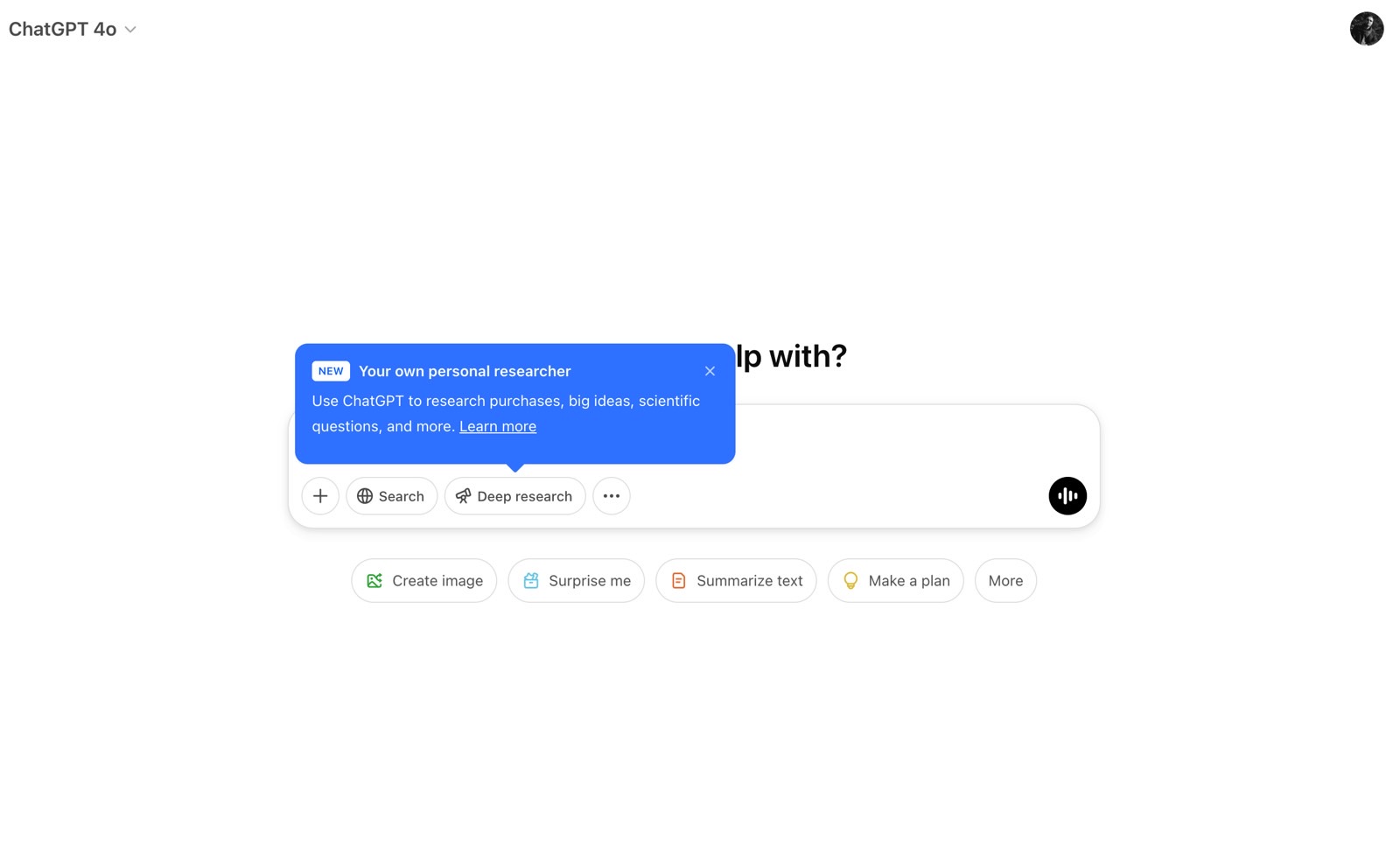 Chatgpt Deep Research ahora está disponible para más planes premium.
