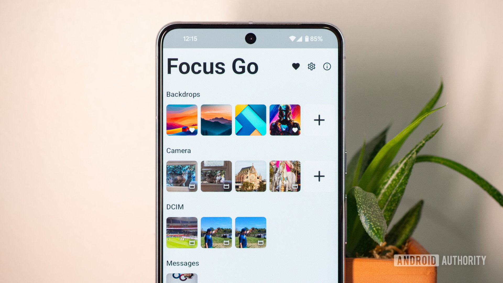 Focus Go Gallery App en el teléfono Focus Go Gallery App en el teléfono