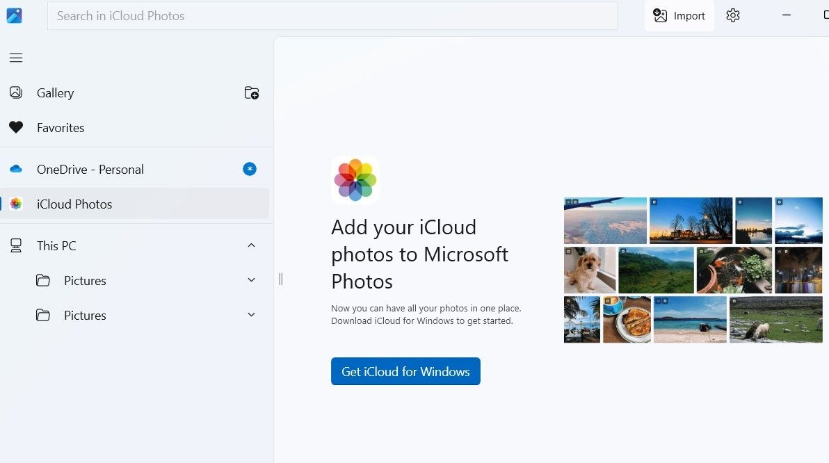 Integración de iCloud y OneDrive en la aplicación Windows 11 Photos