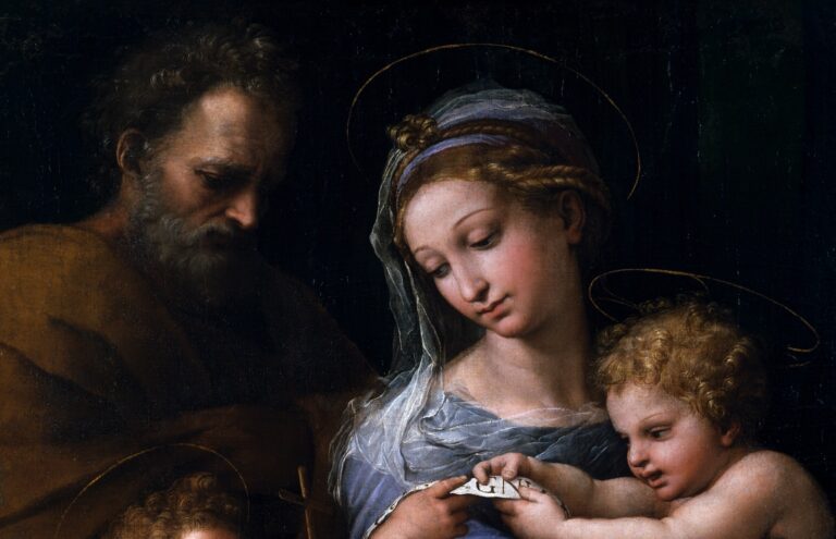 Raphael pintando a Madonna della Rosa no era su creación sola