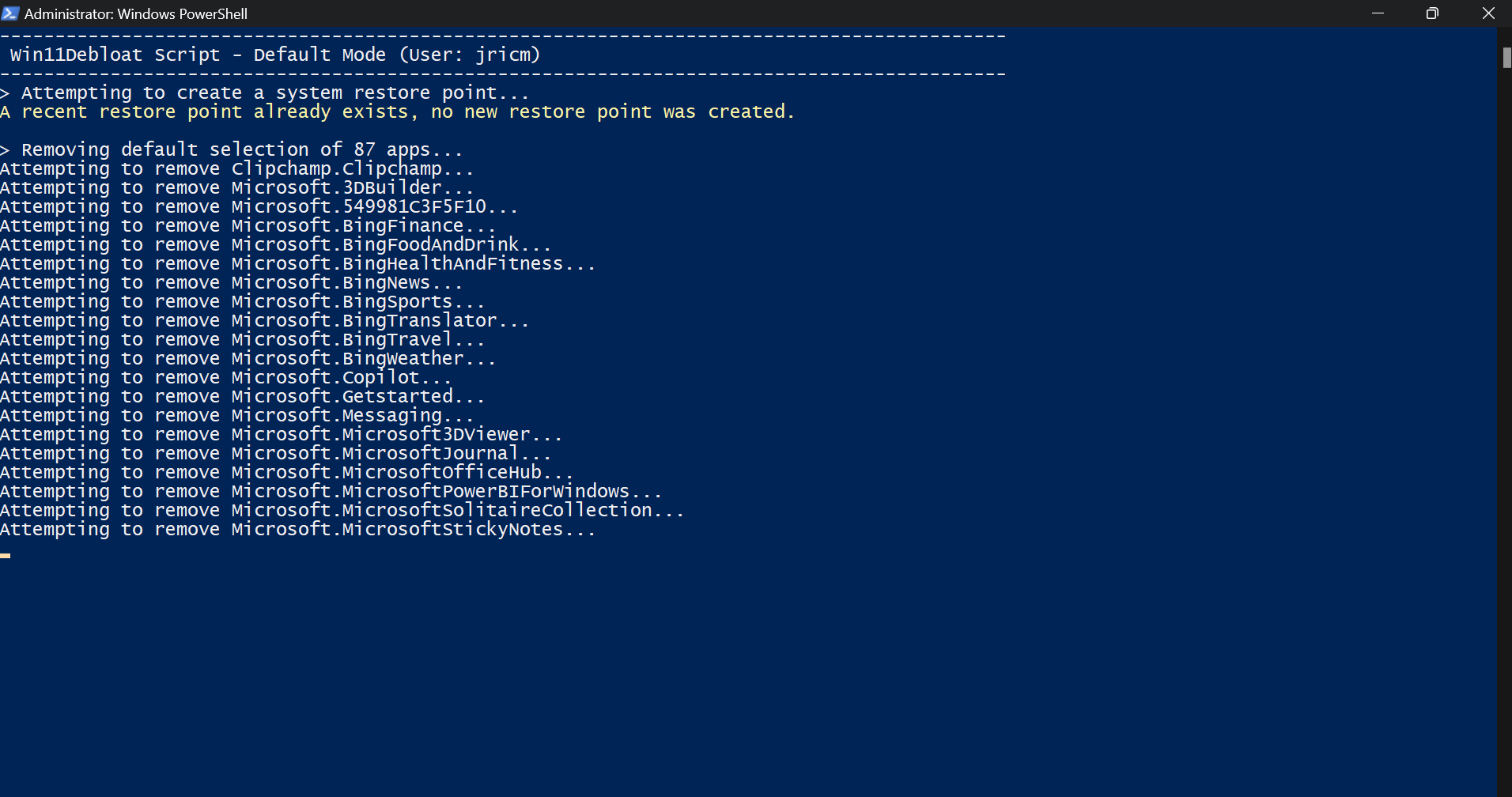 Uso de scripts para escapar
