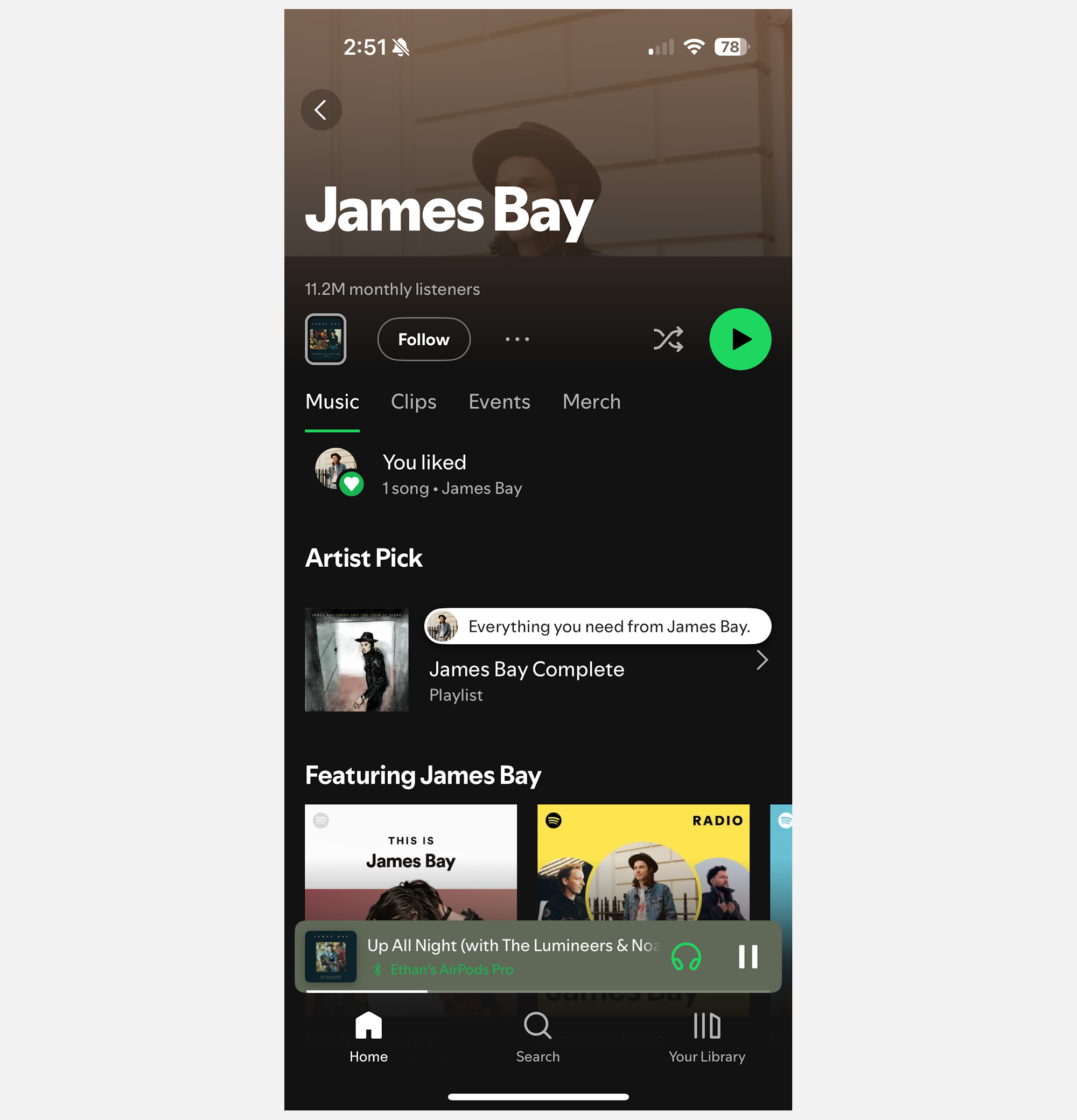 Spotify sin álbumes de falla
